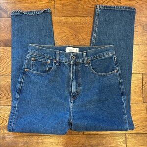 Abercrombie & Fitch Blue Ankle Straight Jeans